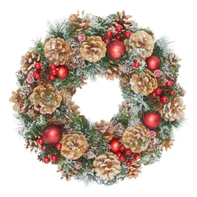 Julkrans med Kottar&Röda Bär