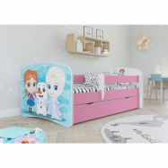 Kocot Kids Barnsäng - Babydreams Rosa - Frozen Med Låda 140x70 Cm