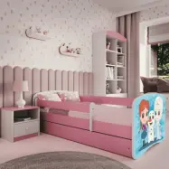 Kocot Kids Barnsäng - Babydreams Rosa - Frozen Med Madrass 160x80 Cm