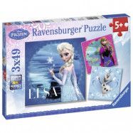Ravensburger Pussel Disney Frozen Elsa, Anna&Olaf 3x49-bitar