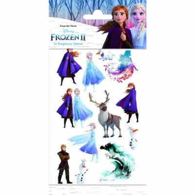 Tatueringar Frost / Frozen - 12 stycken på ett ark