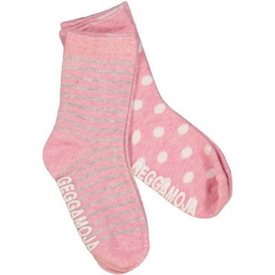Geggamoja Classic Antislip Strumpor 2-pack (Rosa) (16/18)