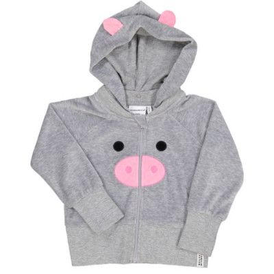 Geggamoja Tröja Pig (Grey Melange) (74/80)