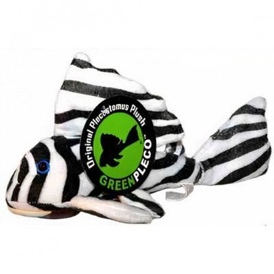 CeramicNature - Gosedjur Zebra Pleco Xl 30 Cm Plysch Svart/Vit