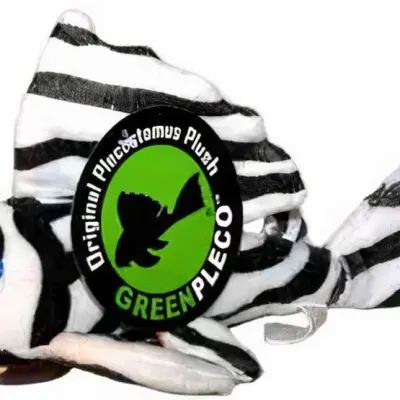 CeramicNature - Gosedjur Zebra Pleco Xl 30 Cm Plysch Svart/Vit