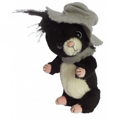 Clemens - Mjukisdjur Mole Manyo 13 Cm Svart/Vit