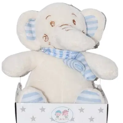 Gamberritos - Gosedjur Elefant 10 X 16 Cm Vit/Blå