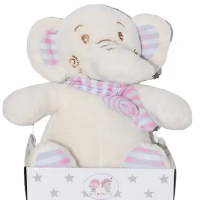 Gamberritos - Gosedjur Elefant 10 X 16 Cm Vit/Rosa
