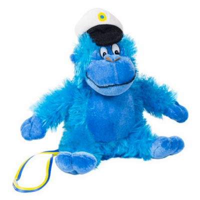 Gorilla mjukisdjur med halsband