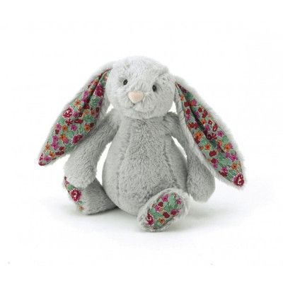 Jellycat, Bashful Blossom Silver Kanin 13 cm