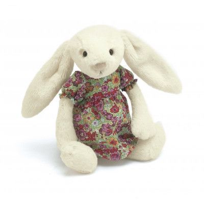 Jellycat, Bashful Floral Fashion Vit Kanin 23 cm