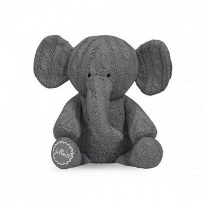 Jollein, Mjukisdjur Kabelstickad - Elefant Grå