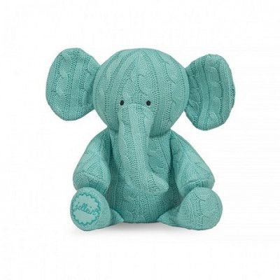 Jollein, Mjukisdjur Kabelstickad - Elefant Turkos