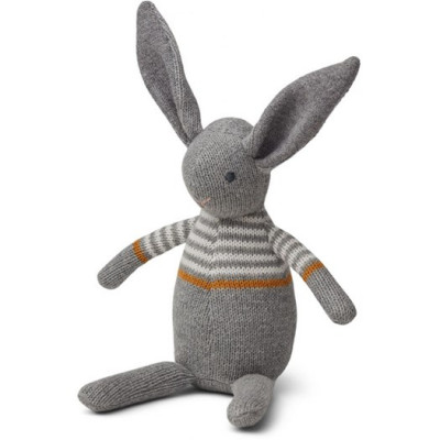 Liewood gosedjur stickad Vigga, rabbit grey melange