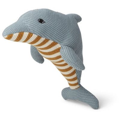 Liewood stickat gosedjur Diver teddy, dolphin sea blue