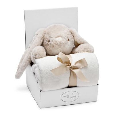 Mini Dreams filt med gosedjur, kanin