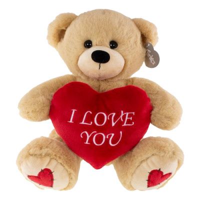 Nalle Brun med Hjärta I Love You - 23 cm