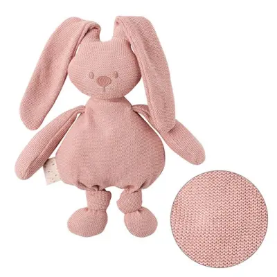 Nattou Lapidou gosedjur stickad, gammelrosa