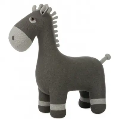 Pericles - Mjukisdjur Häst Knitted 37 Cm Grå