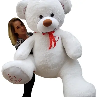 PQP Gosedjur - Gigantisk Teddybjörn 105+85 Cm Cream-B