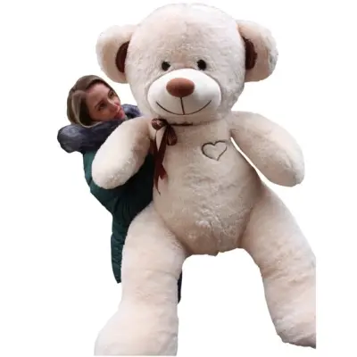 PQP Gosedjur - Gigantisk Teddybjörn 75+85 Cm Beige Och Brun