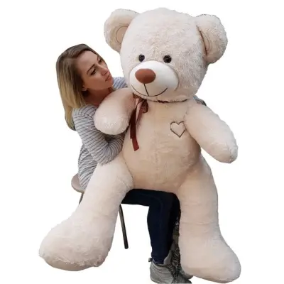PQP Gosedjur - Gigantisk Teddybjörn 75+85 Cm Cream