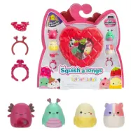 Squish-a-longs 4-p med Hjärtask Röd - Squishmallows -  Leksaksaffären