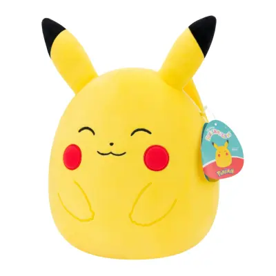 Squishmallows 25cm Pokemon Happy Pikachu - Squishmallows -  Leksaksaffären