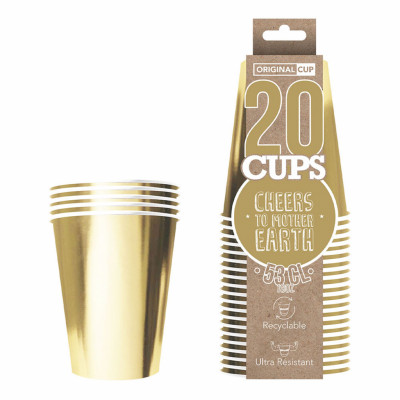 Party Cups Papper Guld - 20-pack