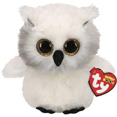 TY Beanie Boos AUSTIN Uggla Vit reg - TY -  Leksaksaffären