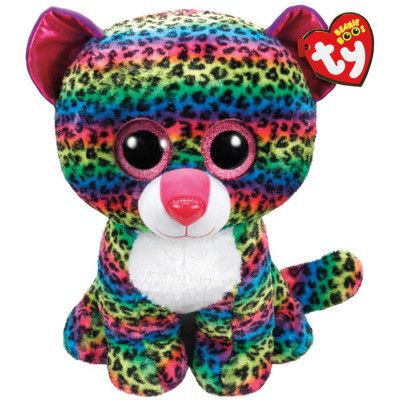 TY Beanie Boos Dotty flerfärgad leopard L