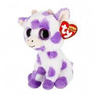 TY Beanie Boos Ethel Ko med lila prickar