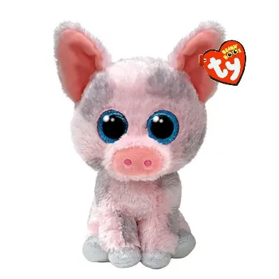 TY Beanie Boos Hambone Rosa Gris reg - TY -  Leksaksaffären