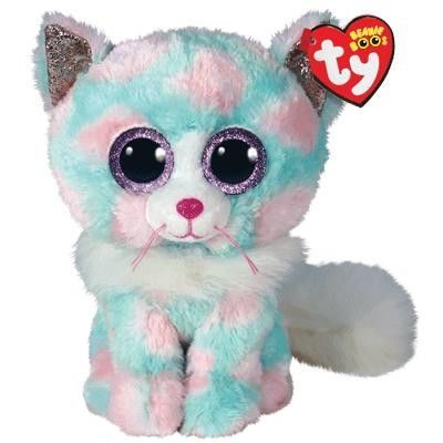 TY Beanie Boos Opal Pastellfärgad Katt M - TY -  Leksaksaffären