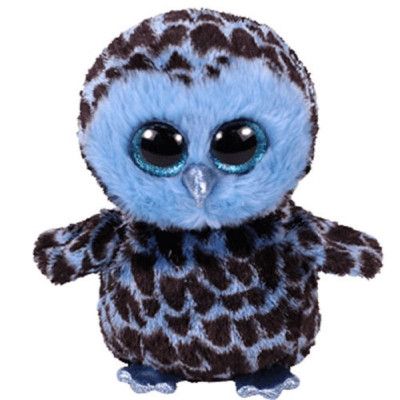 TY Beanie Boos Yago Blå Uggla