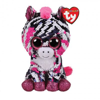 TY Flippables ZOEY Rosa Zebra reg