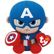 TY Marvel Beanie Babies Captain America Regular