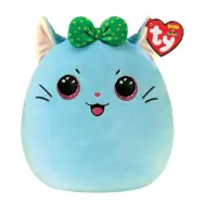 TY Squishy Beanies Kirra Katt med rosett 25cm - TY -  Leksaksaffären
