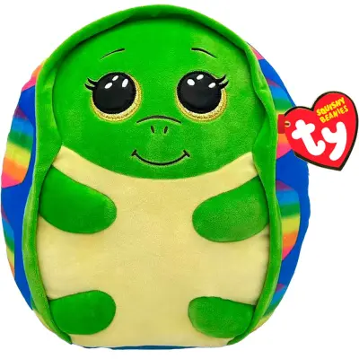 TY Squishy Beanies Shrugs Rainbow Turtle 35cm - TY -  Leksaksaffären