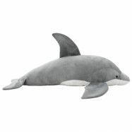 VidaXl Gosedjur Delfin I Plysch Grå