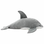 VidaXl Gosedjur Delfin Plysch Grå