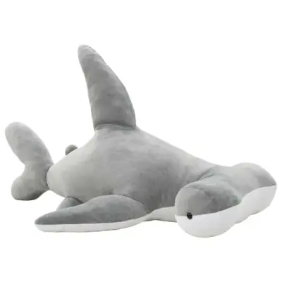 VidaXl Gosedjur Hammarhaj Plysch Grå - 100x60 Cm