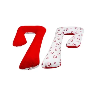 PQP Gravidkudde - Bomull - 7 - Röd Hearts