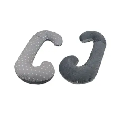 PQP Gravidkudde - Bomull - C - White Stars On Grey