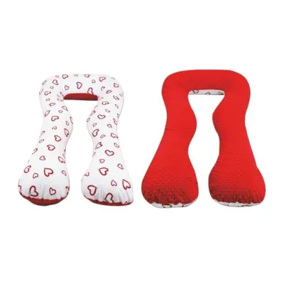 PQP Gravidkudde - Bomull - U - Röd Hearts