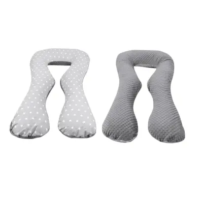 PQP Gravidkudde - Bomull - U - Vita Stjärnor På Grått