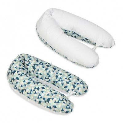 PQP Gravidkudde Rogal - Blå Trianglar med Vita Baksida
