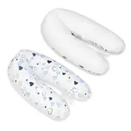 PQP Gravidkudde Rogal - Blåa Hjärtan med Vit Baksida