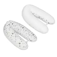PQP Gravidkudde Rogal - Grå med Vita Stjärnor och Vit Baksida