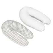 PQP Gravidkudde Rogal - Grå Trianglar med Vit Baksida